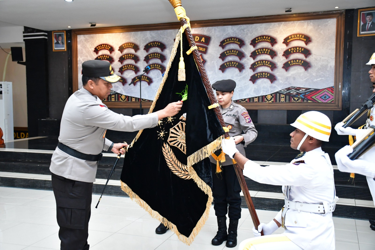 Pencucian Pataka, Simbol Pemurnian Nilai Luhur Polri Juga dilaksanakan di Polda NTT Jelang Hari Bhayangkara ke-79