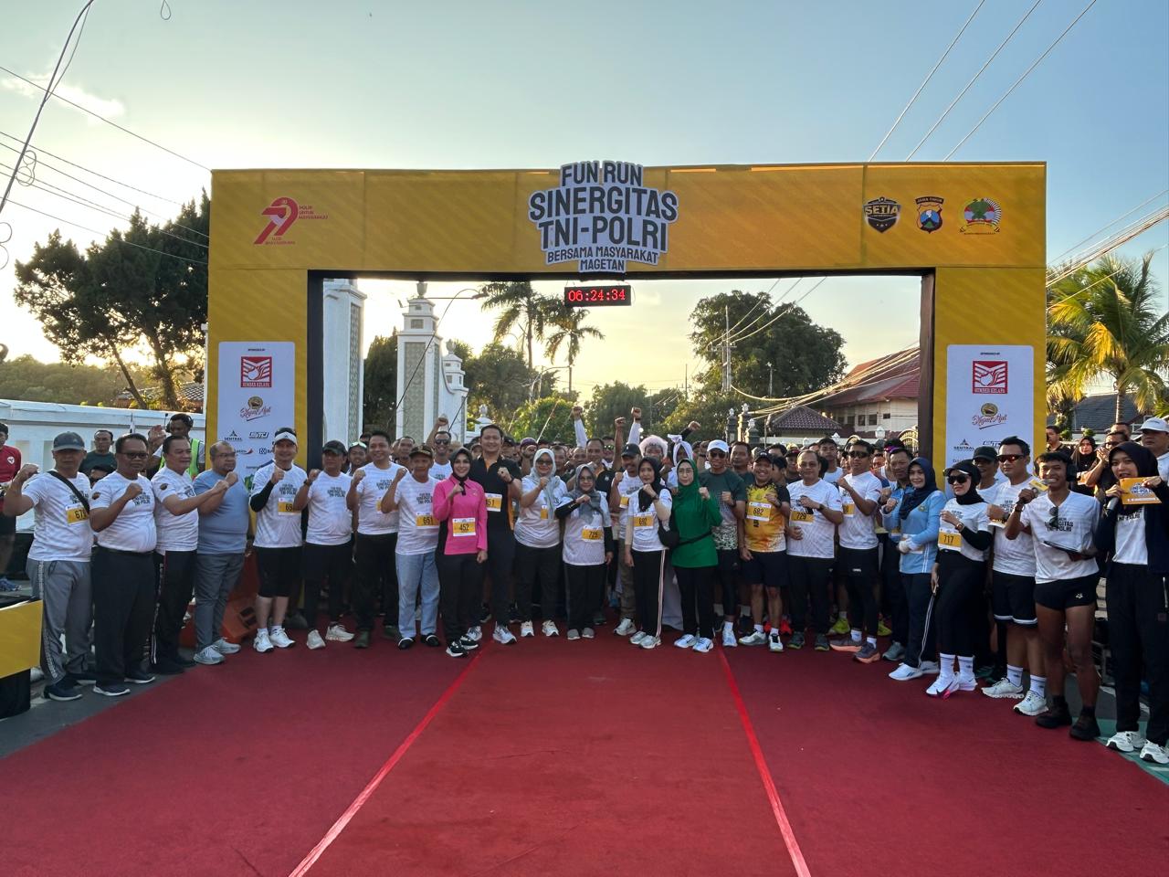 Semarak Fun Run Wujud Sinergitas TNI-Polri Bersama Masyarakat Peringati Hari Bhayangkara ke-79 di Magetan