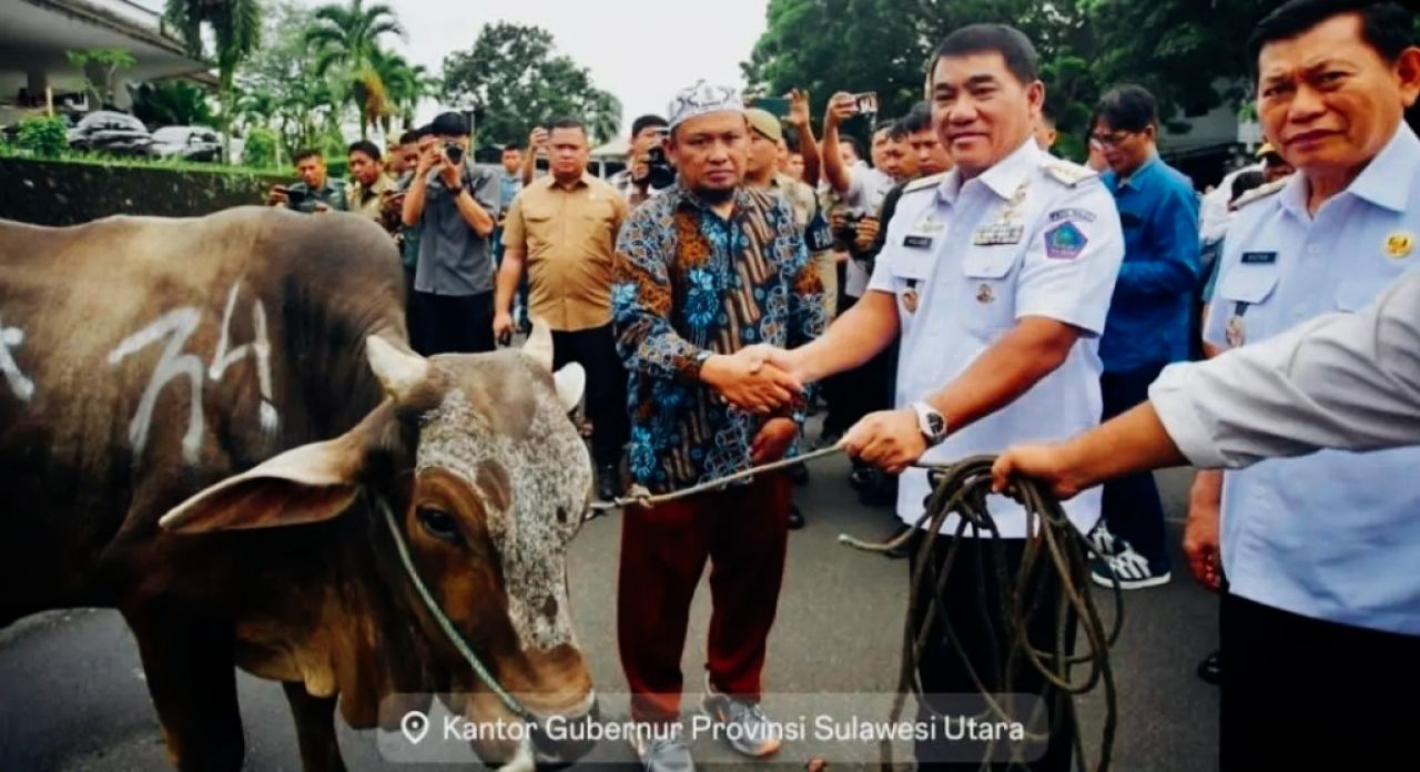 Gubernur Sulut Serahkan Hewan Kurban untuk Idul Adha, Setiap Kabupaten/Kota Dapat Bantuan