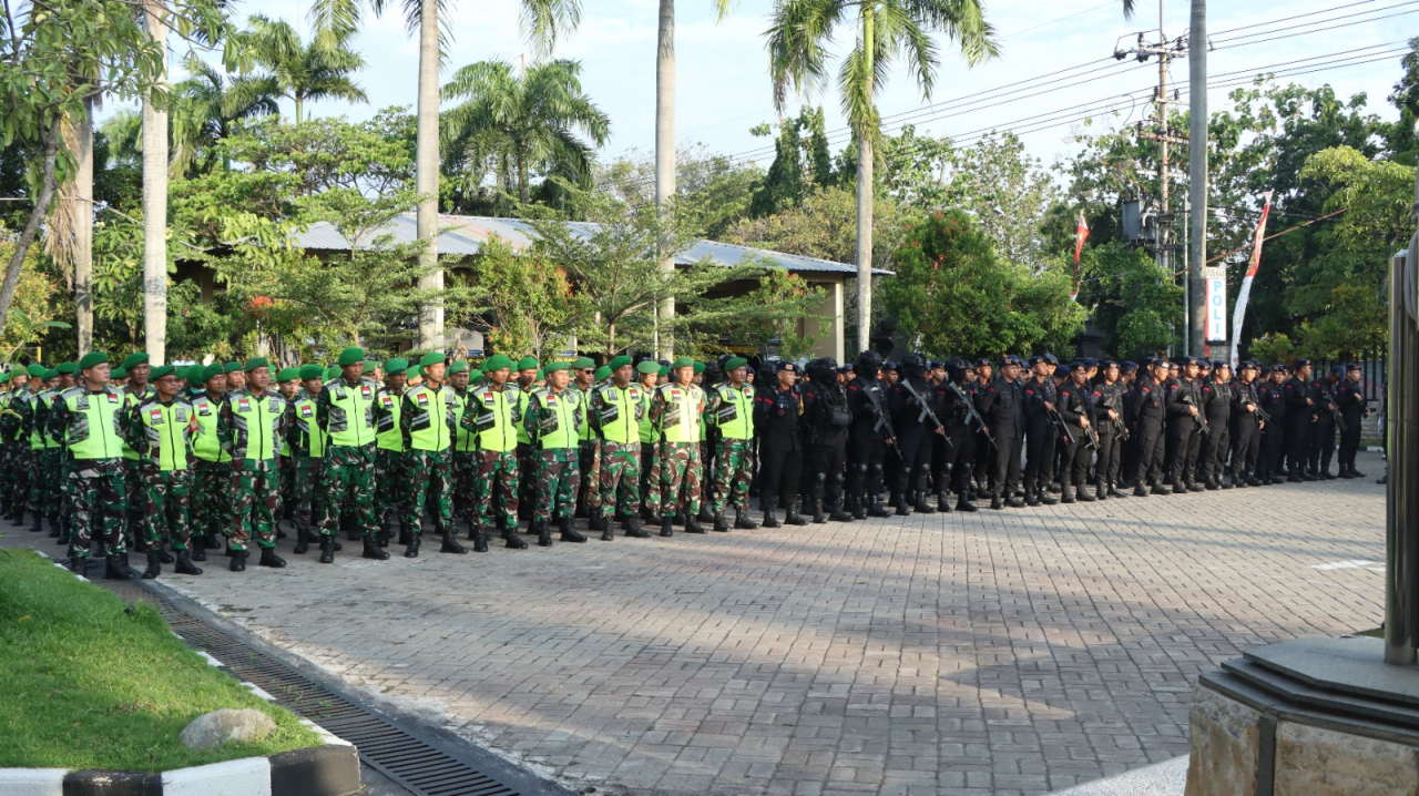 Apel Pergeseran Pasukan, Polres Nganjuk Siap Amankan Ribuan Peserta Pengesahan Warga Baru PSHT