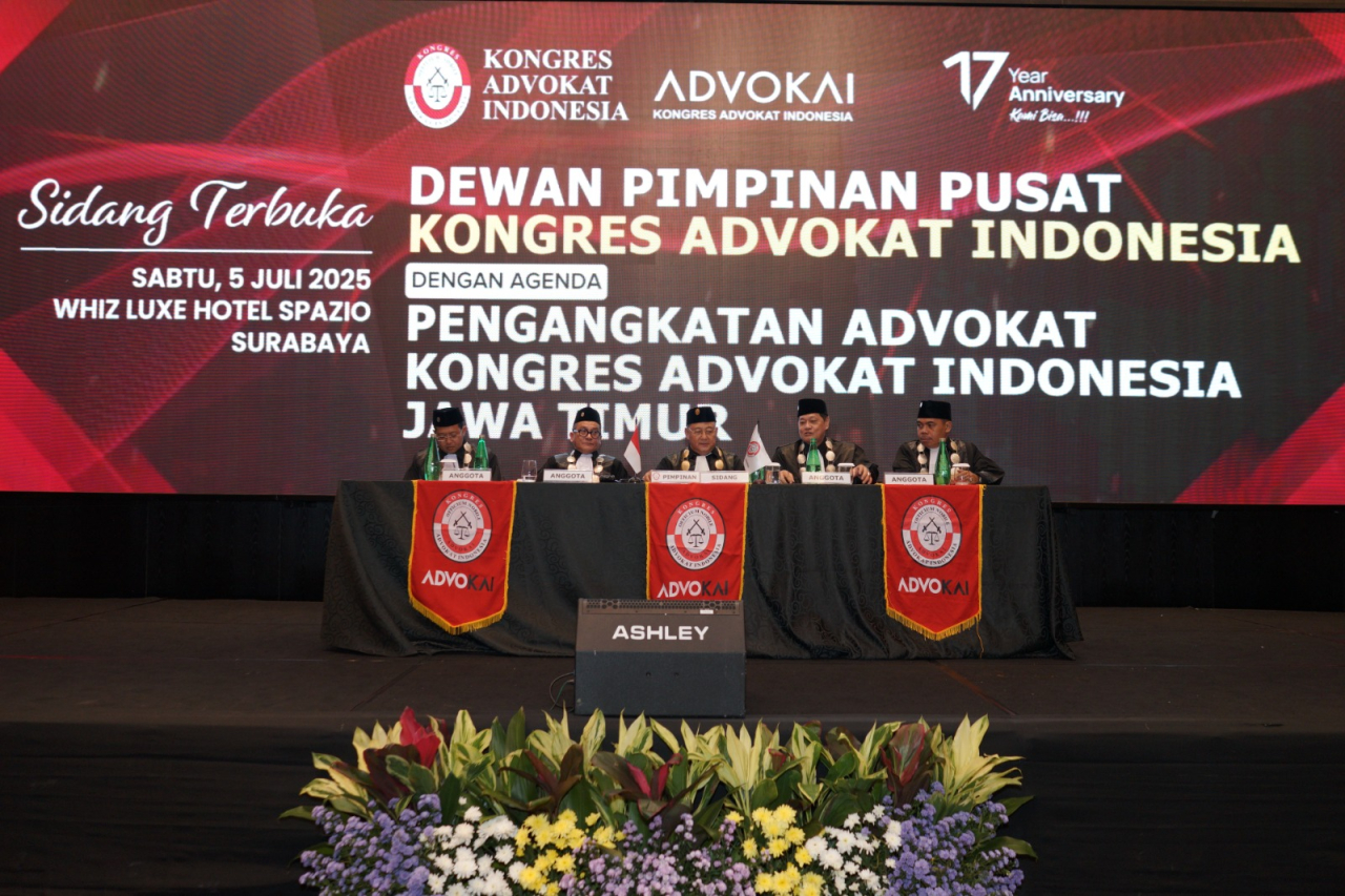 DPP Kongres Advokat Indonesia Gelar Pengangkatan Advokat Baru Di Whiz Luxe Hotel Spazio Surabaya