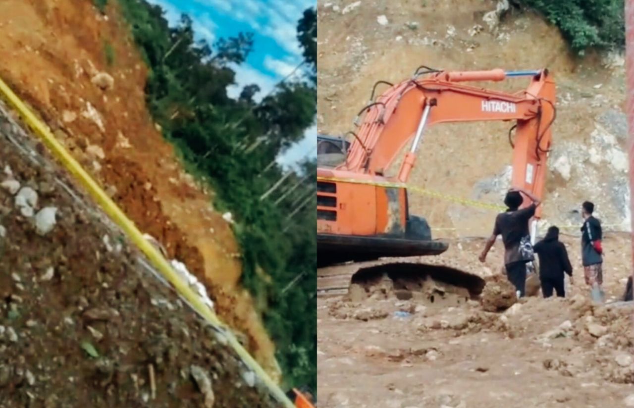 Lokasi PETI Dede Tjhin yang ditertibkan oleh Polda Sulut, Selasa (8/7/2025) siang.