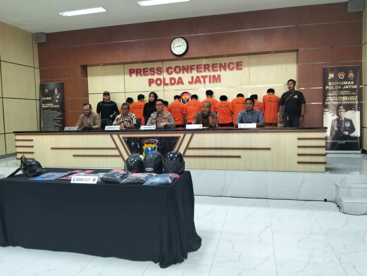Wilayah Hukum Polda Jatim Mengungkap Kasus 12 Tersangka Curanmor