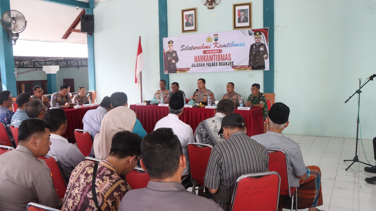 Silaturahmi Kamtibmas, Kapolres Nganjuk Gandeng Forkopimcam Bagor Perkuat Keamanan Wilayah 