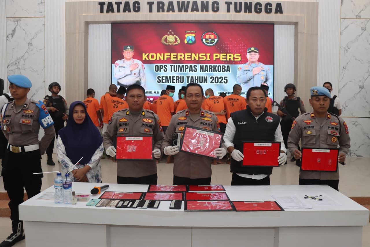 OPS Tumpas Narkoba 2025 Polres Pamekasan Berhasil Amankan 19 Tersangka dari 14 Kasus yang Terungkap