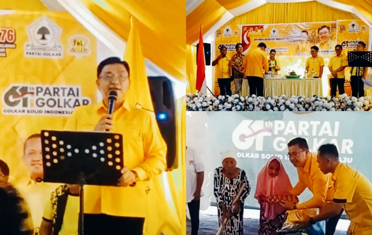 Tonny Hendrik Lasut Buktikan Golkar Hadir untuk Rakyat: 4 Ton Beras dan Bantuan Pangan Disalurkan di HUT ke-61