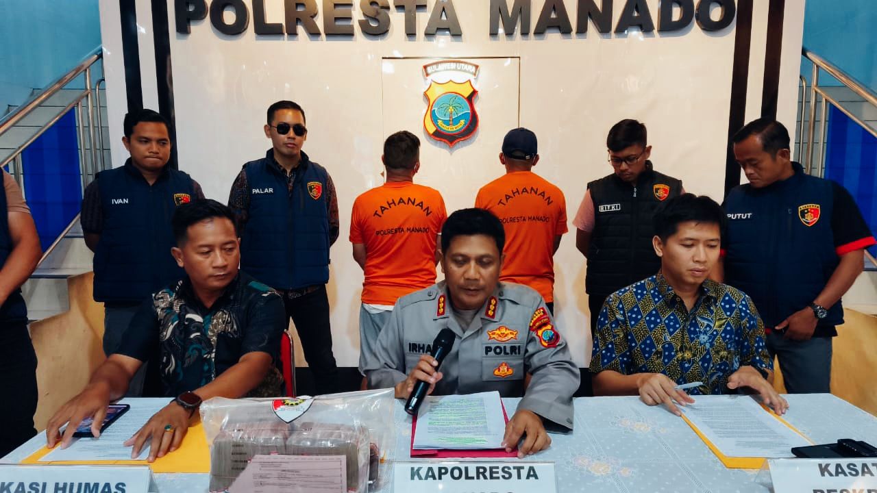 Polresta Manado Bongkar Korupsi Proyek Tanggul Malalayang, Tiga Tersangka, Dua Resmi Ditahan