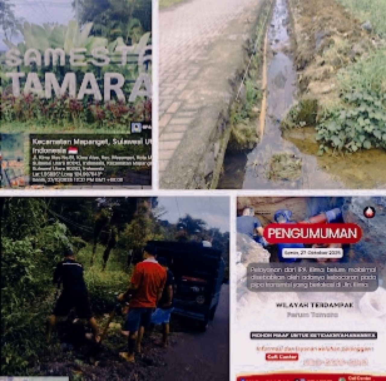 Gerak Cepat PDAM Manado: Gangguan Air di Perumahan Tamara Tuntas dalam Hitungan Jam