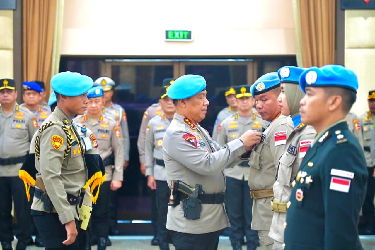 Wakapolri Pimpin Upacara Purna Tugas 139 Personel Kontingen Garuda Bhayangkara, Komitmen Indonesia Dukung Perdamaian