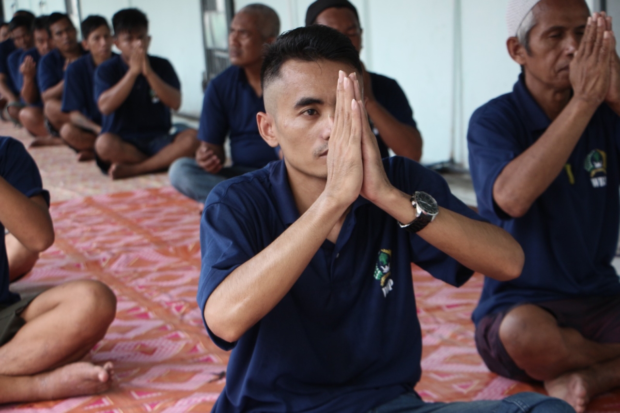 Tanamkan Hidup Sehat, Warga Binaan Rehabilitasi Lapas I Madiun Ikuti Senam Yama Bersama