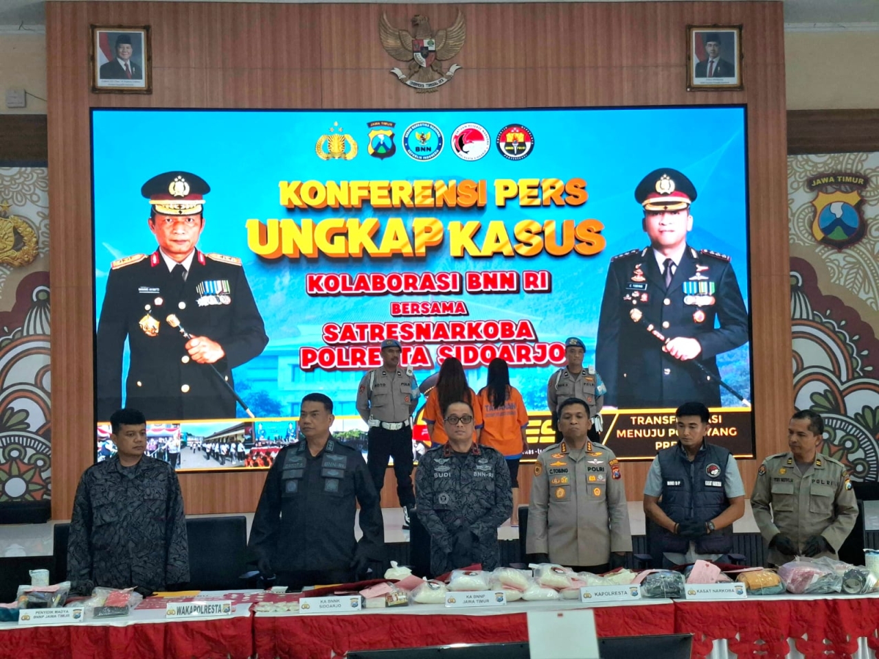BNN Jatim dan Polresta Sidoarjo Gagalkan Upaya Penyelundupan Sabu Lewat Bandara Juanda