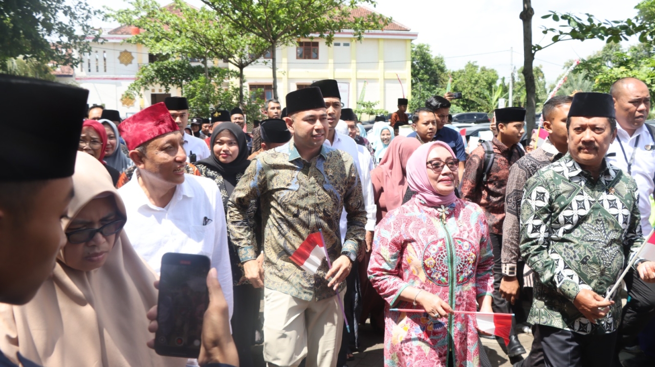 Kapolres Nganjuk Kawal Langsung Keamanan Peringatan Hari Santri Nasional di Mojosari