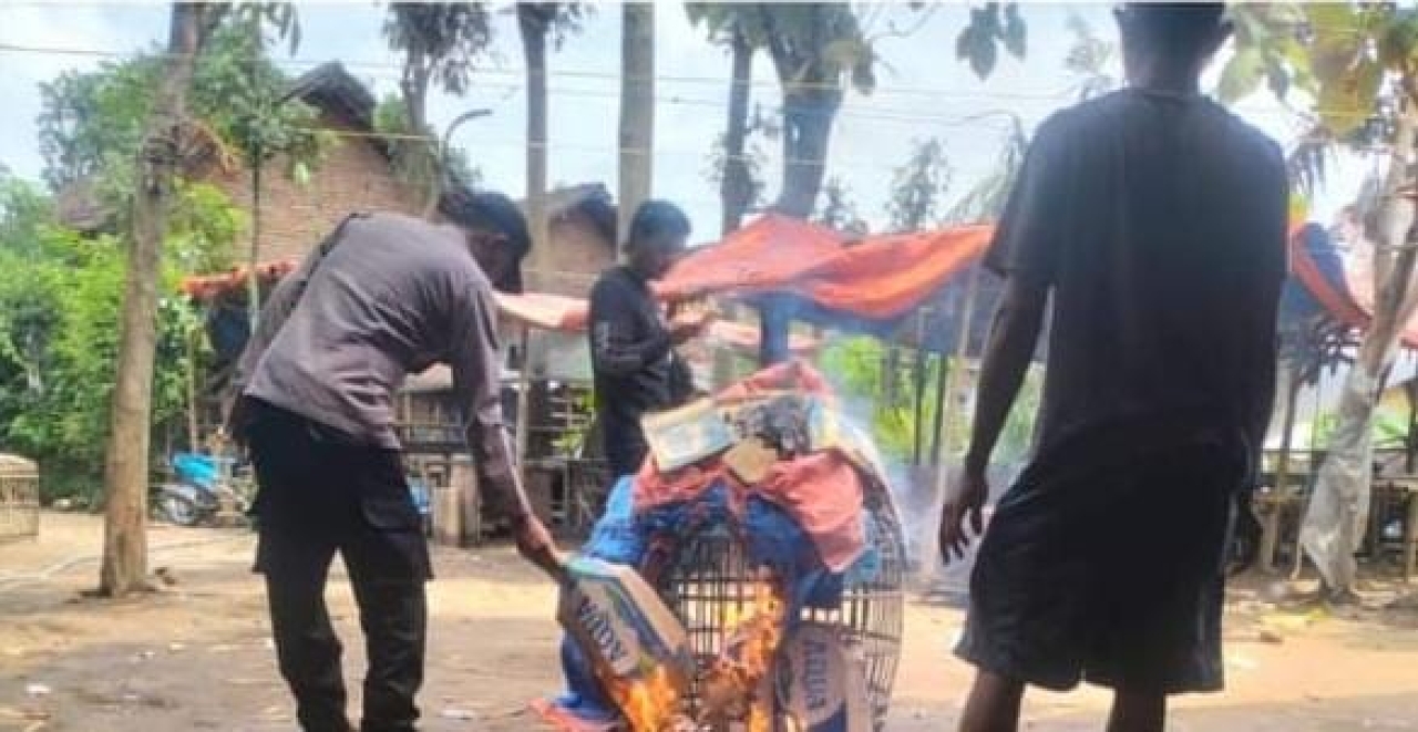 Polsek Ngronggot dan Resmob Polres Nganjuk Bongkar Lokasi Diduga Arena Sabung Ayam