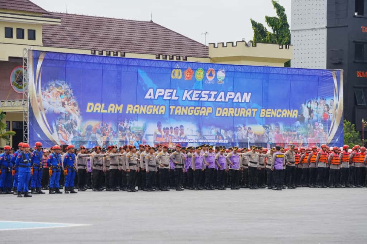 Pimpin Apel Tanggap Darurat Bencana, Kapolri: Beri Rasa Aman ke Masyarakat 