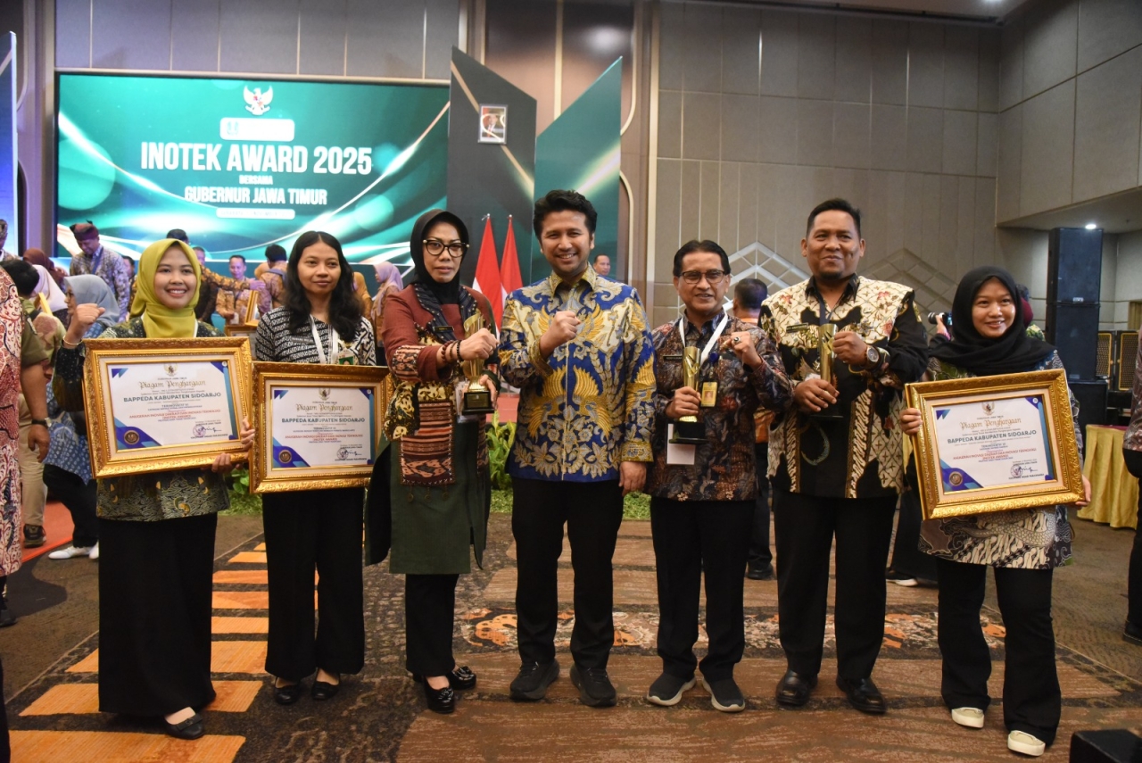 Tiga Inovasi Pemkab Sidoarjo Raih Penghargaan Inotek Award Jatim 2025
