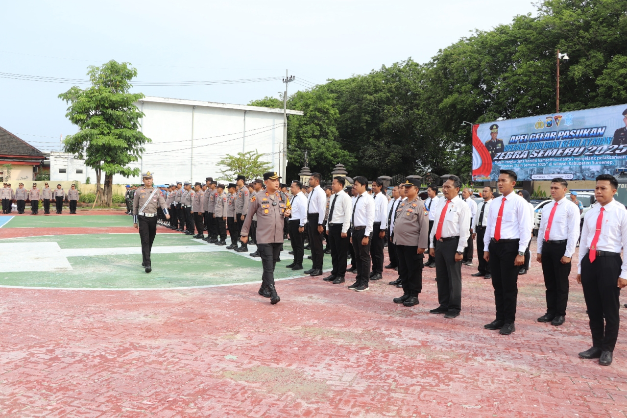 Ops Zebra Semeru 2025 Resmi Digelar, Polres Sumenep Perketat Pengawasan Lalu Lintas jelang Operasi Lilin  