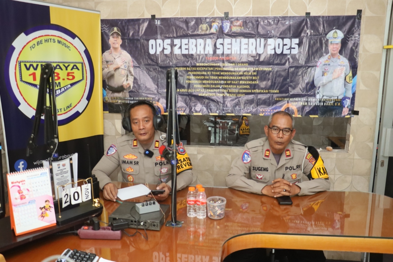 Gandeng Media, Polres Pelabuhan Tanjung Perak Ajak Masyarakat Jadi Pelopor Keselamatan