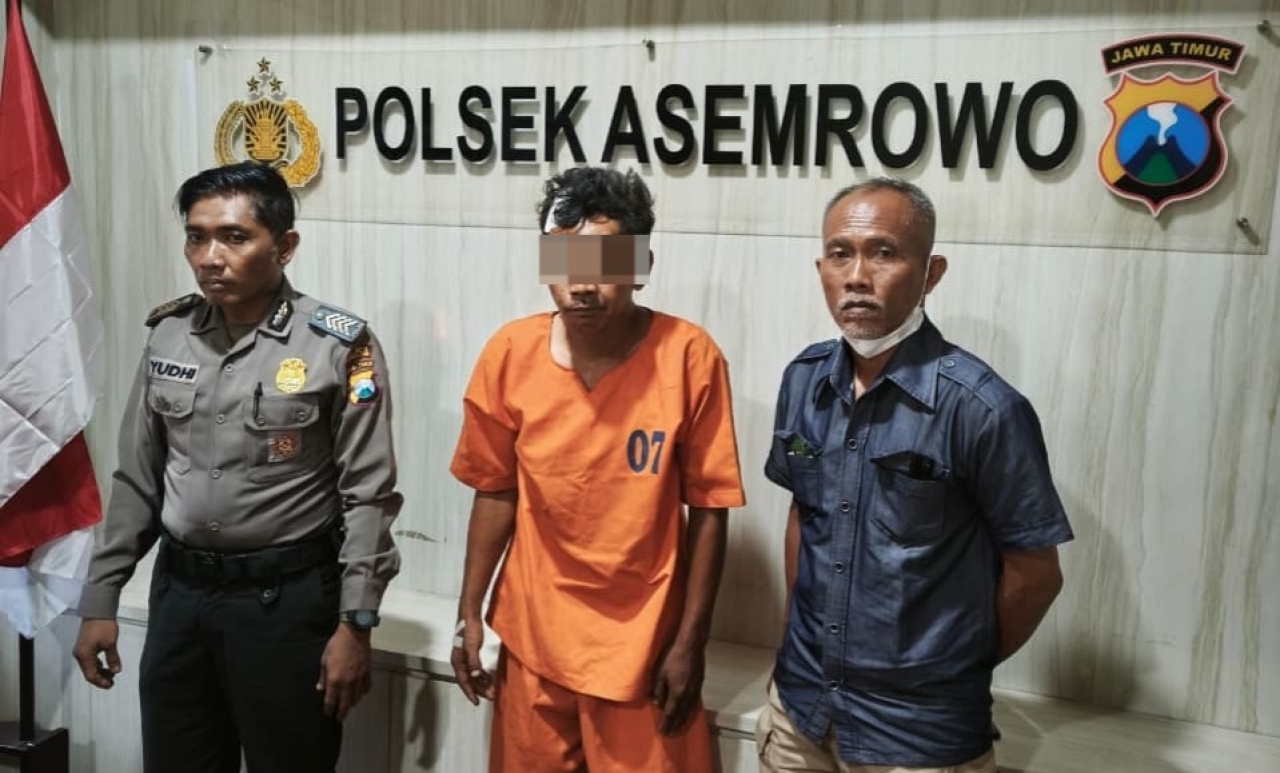 Polsek Asemrowo Amankan Residivis Pencuri Kompor di Greges Jaya