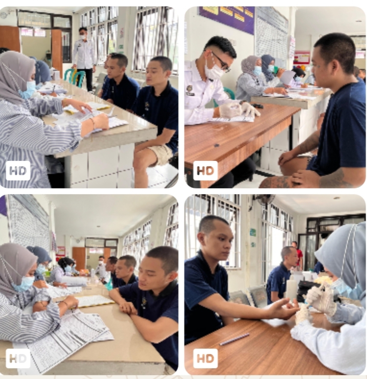 Pemeriksaan Kesehatan Berupa Cek HIV Menggunakan Rapid Test Bagi Warga Binaan Baru Lapas Narkotika Kelas IIA Pamekasan