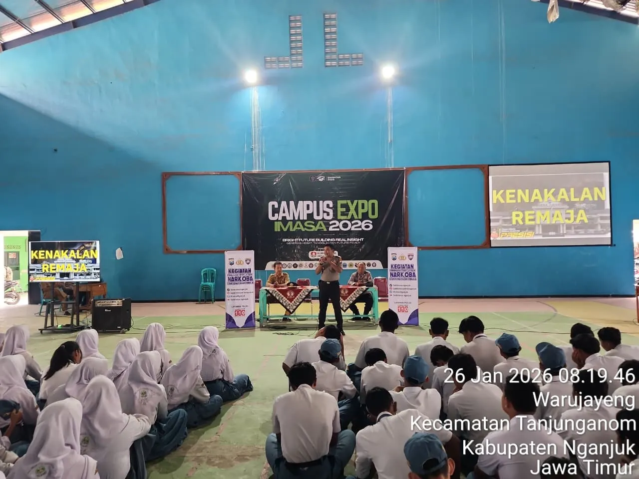 Cegah Narkoba dan Kenakalan Remaja, Satbinmas Polres Nganjuk Edukasi Pelajar SMAN 1 Tanjunganom