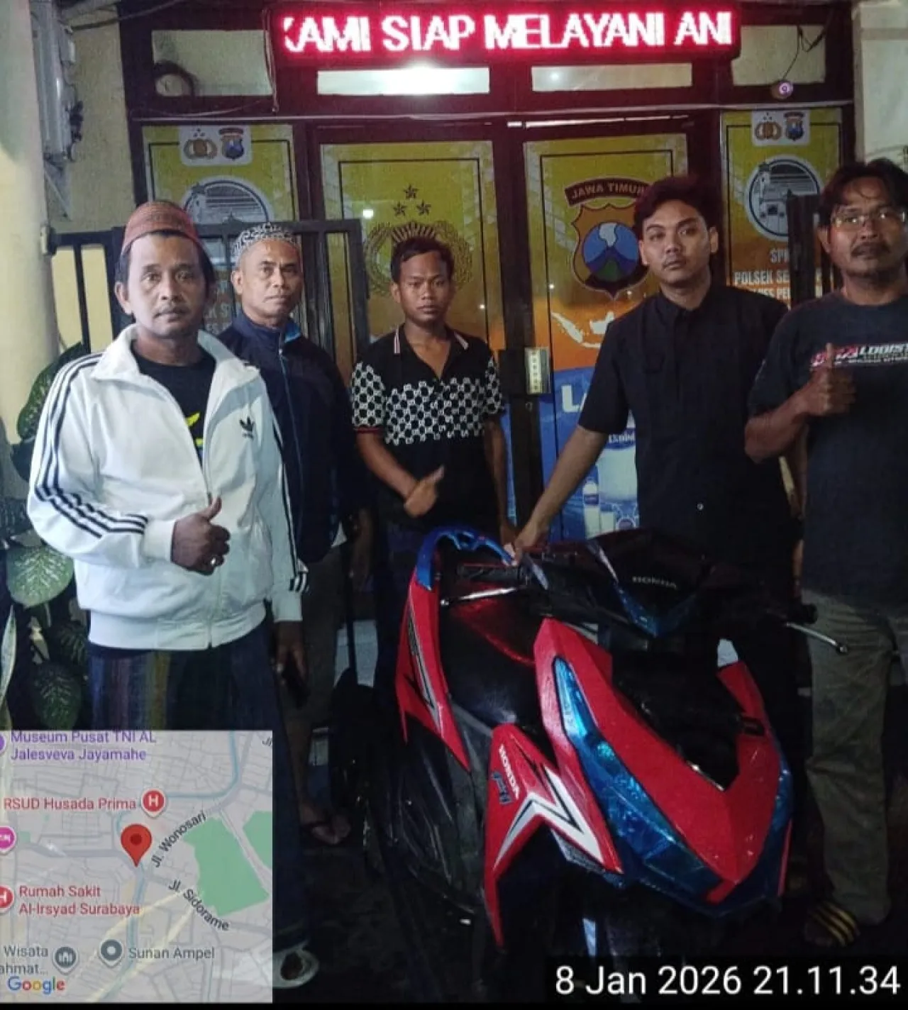 Sepeda Motor yang Hilang Berhasil Ditemukan, Pelapor Mencabut Laporan