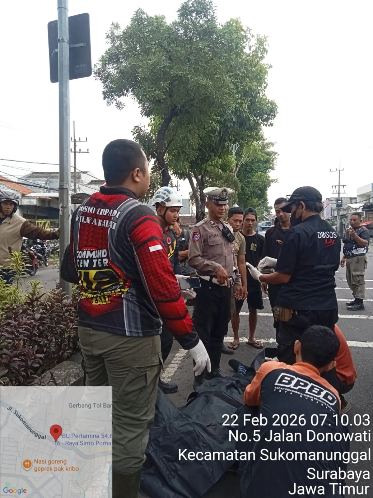 Diduga Hilang Kendali, Pengendara Tunggal Supra Fit Tewas di Sukomanunggal
