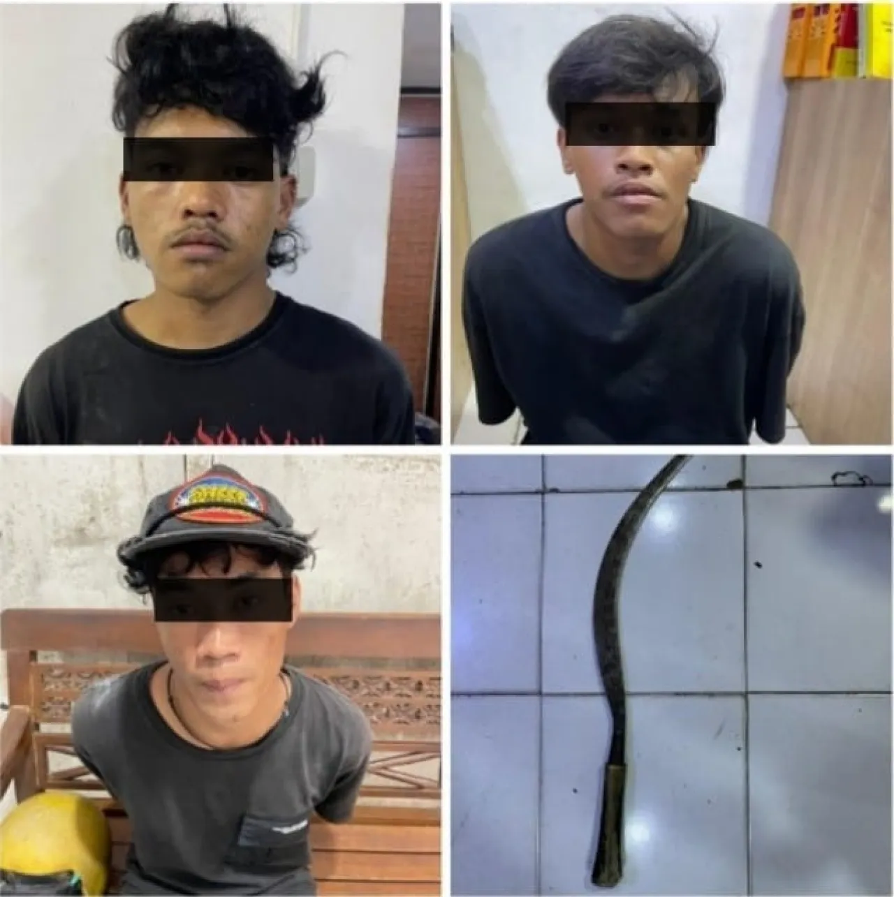 3 Begal Celurit Dupak Surabaya Diringkus Unit Reskrim Polsek Bubutan, 1 DPO Diburu