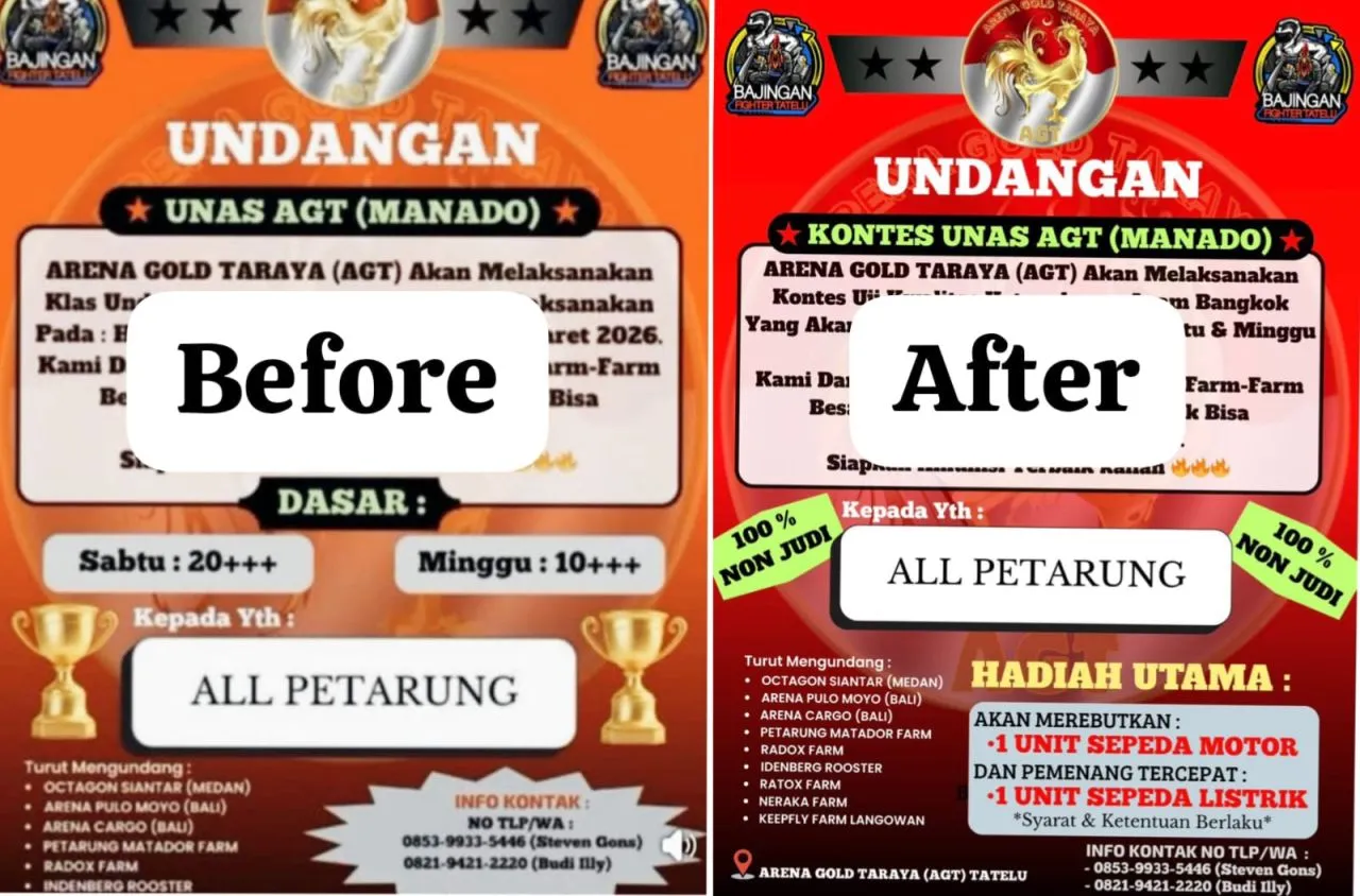 Undangan Viral Berubah Arah: Dari Dugaan Judi Sabung Ayam ke “Uji Ketangkasan”, Publik Pertanyakan Ketegasan Hukum