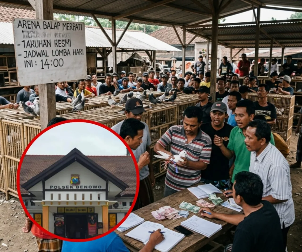 Praktik Judi Berkedok Lomba Merpati di Benowo Marak, Aparat Dinilai Tutup Mata