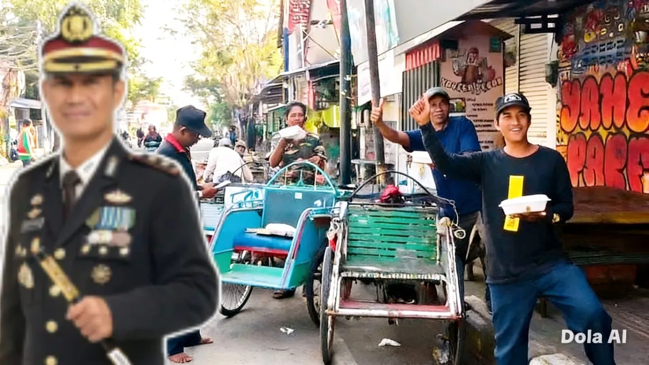 Momen Kapolres Sampang Beri Kejutan Nasi Kotak untuk Pekerja Informal