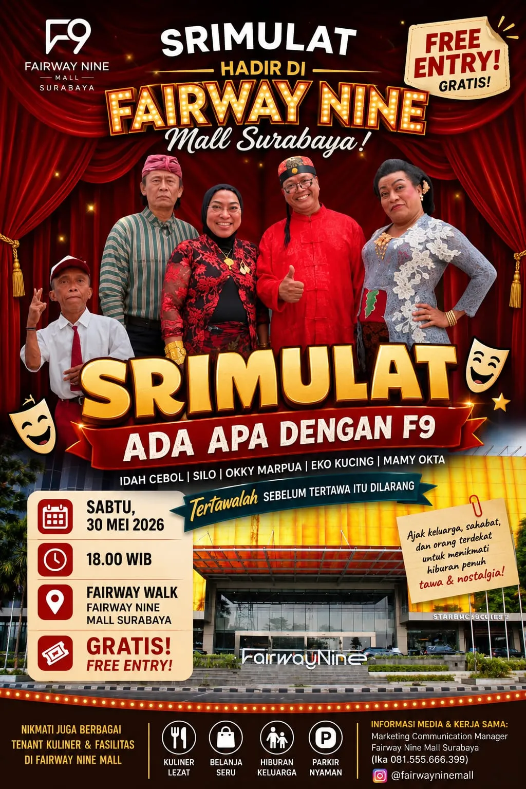 Nostalgia Komedi Legendaris, Srimulat Tampil Meriah di Fairway Nine Mall SurabayaNostalgia Komedi Legendaris, Srimulat T