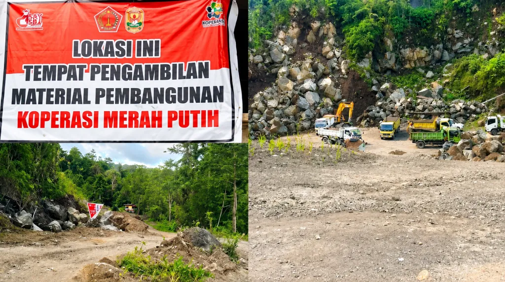 Diduga Berkedok Koperasi Merah Putih, Tambang Batu Tanpa Izin di Masarang Terus Beroperasi