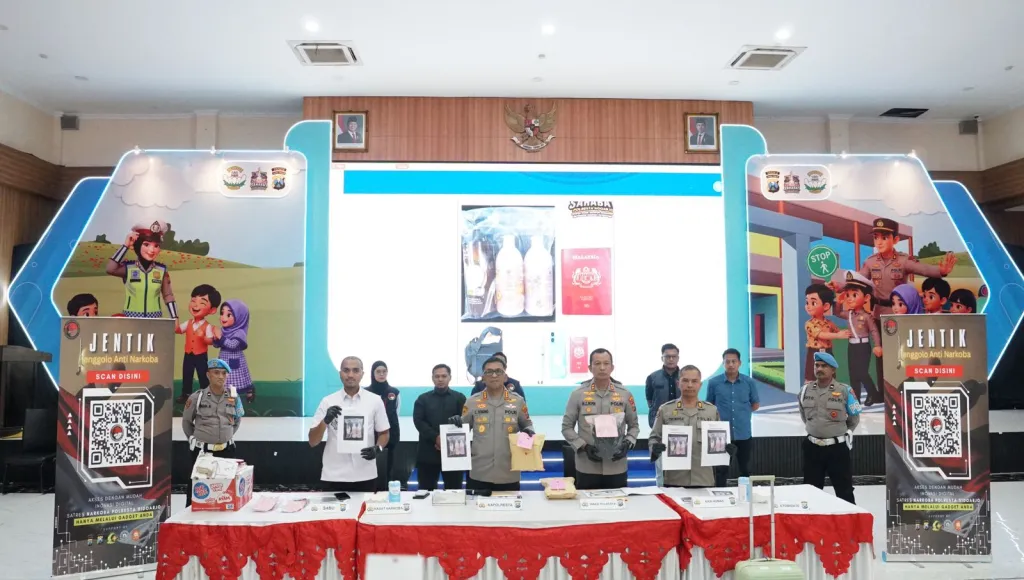 Polresta Sidoarjo Ungkap Peredaran Narkotika Jaringan Internasional, Dua WNA Diamankan