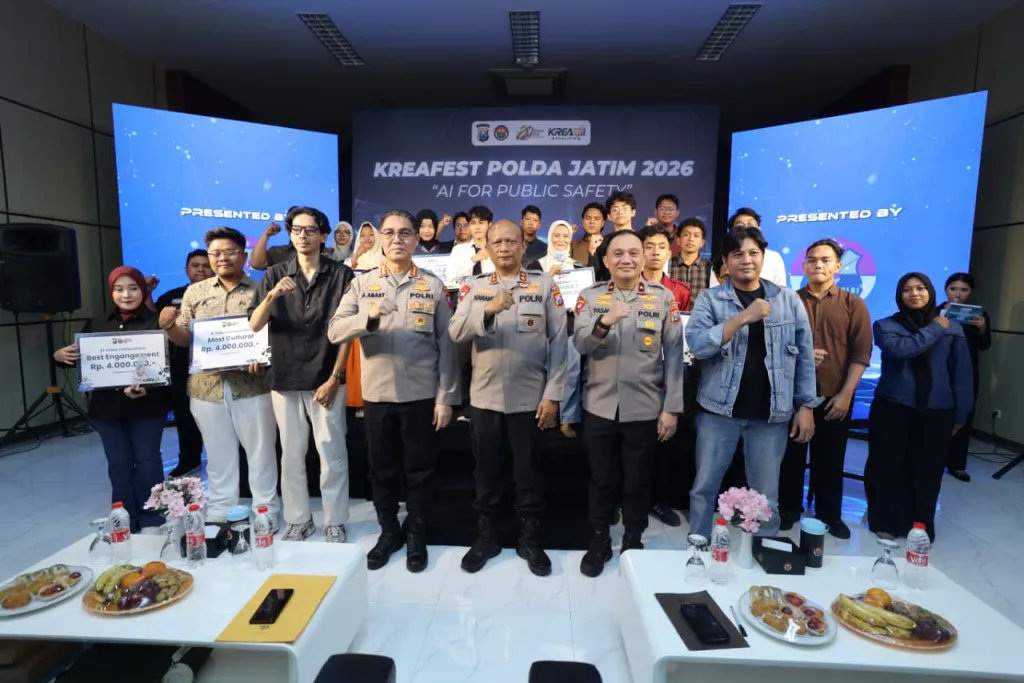 Hari Bhayangkara ke -80 Polda Jatim Dorong Pemanfaatan AI untuk Keamanan Publik Melalui KREAFEST 2026