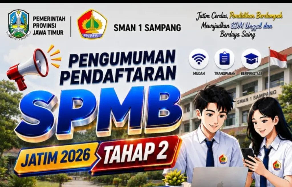 SMAN 1 Sampang Buka SPMB Jatim 2026 Tahap 2, Siap Jaring Calon Siswa Unggul dan Inklusif