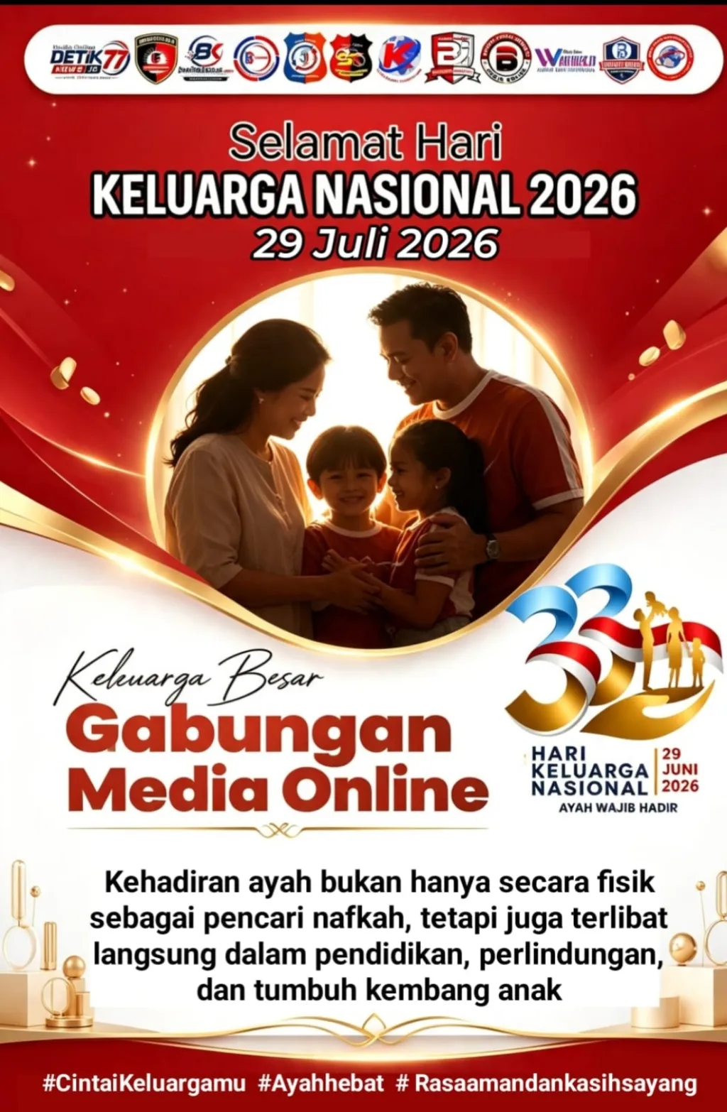 Komisaris Gabungan 12 Media Online Umar Hayat Ajak Masyarakat Perkuat Ketahanan Keluarga di Hari Keluarga Nasional 2026
