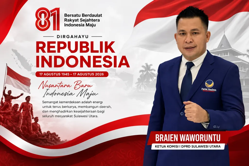 Braien Waworuntu Sampaikan Ucapan HUT ke-81 RI, Ajak Masyarakat Perkuat Persatuan