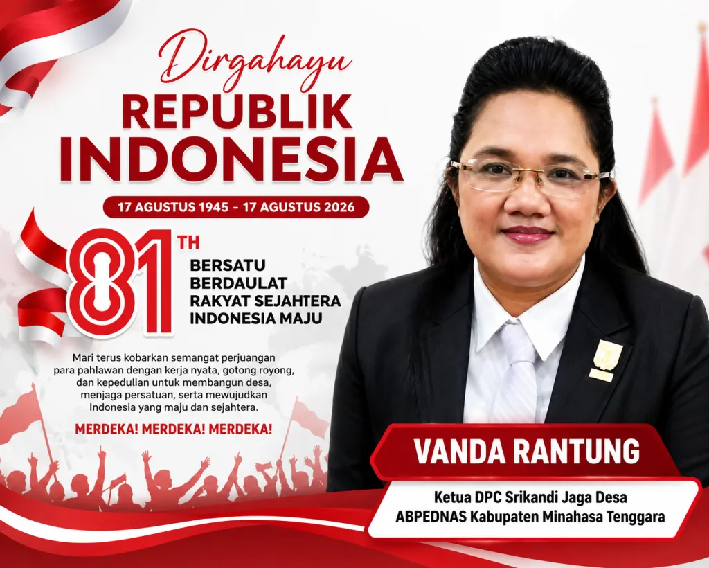 Vanda Rantung Kobarkan Semangat HUT ke-81 RI: Terus Bersatu, Berkarya dan Membangun Indonesia
