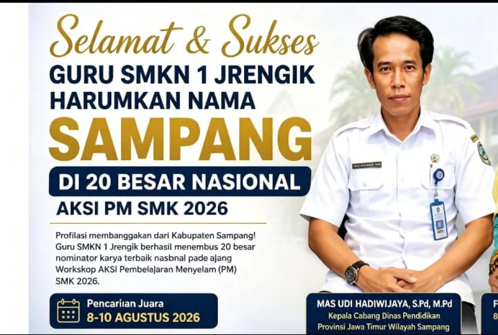 Harumkan Nama Daerah, Guru SMKN 1 Jrengik Sampang Tembus Prestasi Pembelajaran Tingkat Nasional