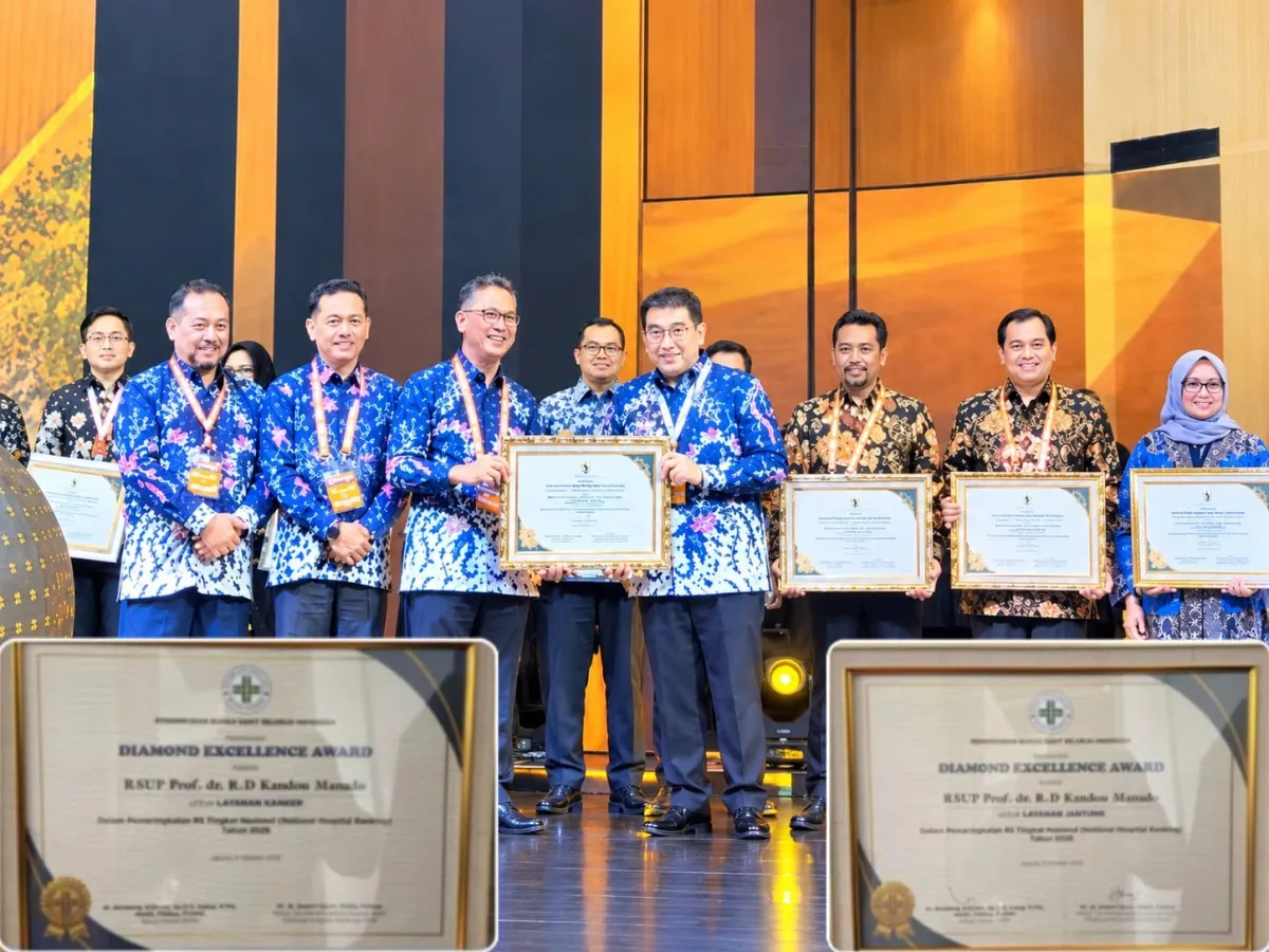 Prestasi Nasional! RSUP Kandou Sabet Dua Diamond Excellence Award PERSI