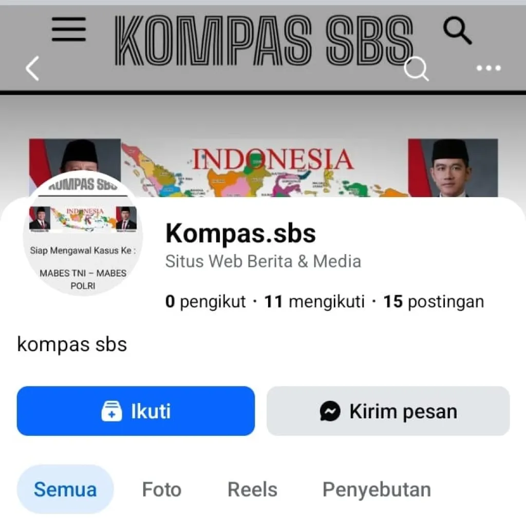 Viral! Halaman Siluman Catut Nomor Kontak Pemred Kibar Indonesia Siap Dilaporkan ke- APH