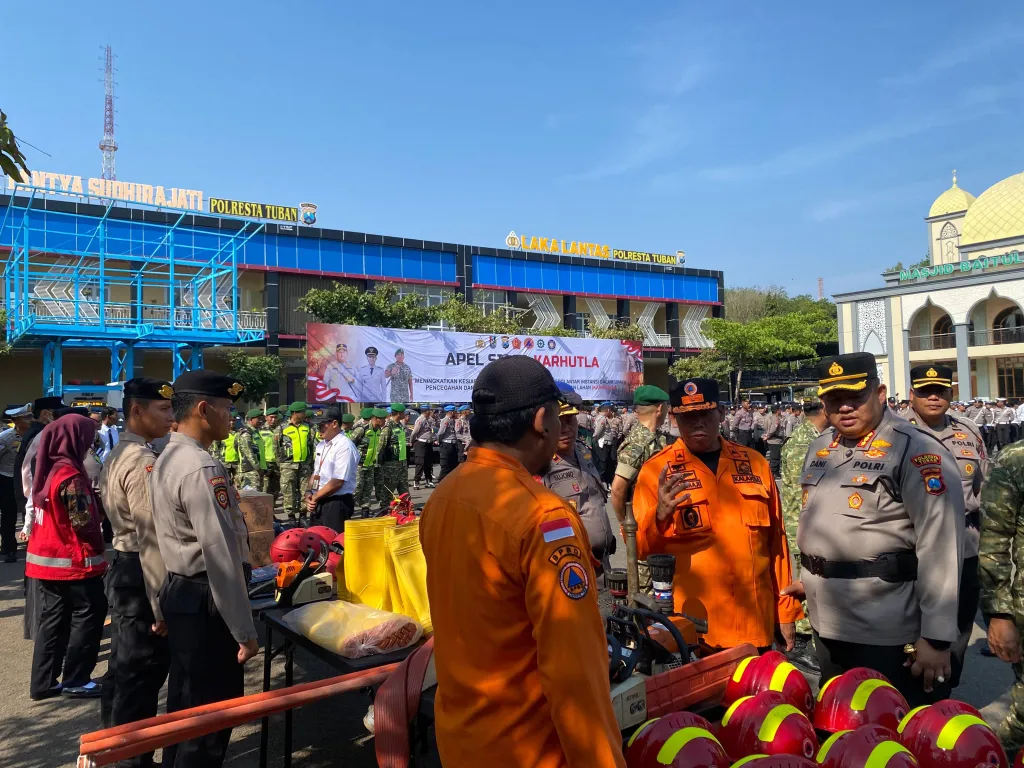 Hadapi Kemarau Panjang, Polresta Tuban bersama Instansi Lintas Sektoral Siaga Bencana Karhutla
