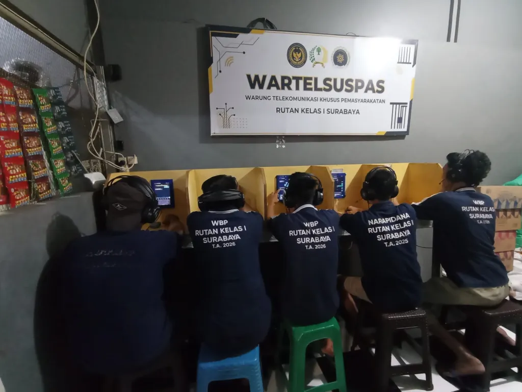 Fasilitas Wartelsuspas Rutan Kelas I Surabaya Diharapkan Menjaga Kondisi Psikologis Warga Binaan