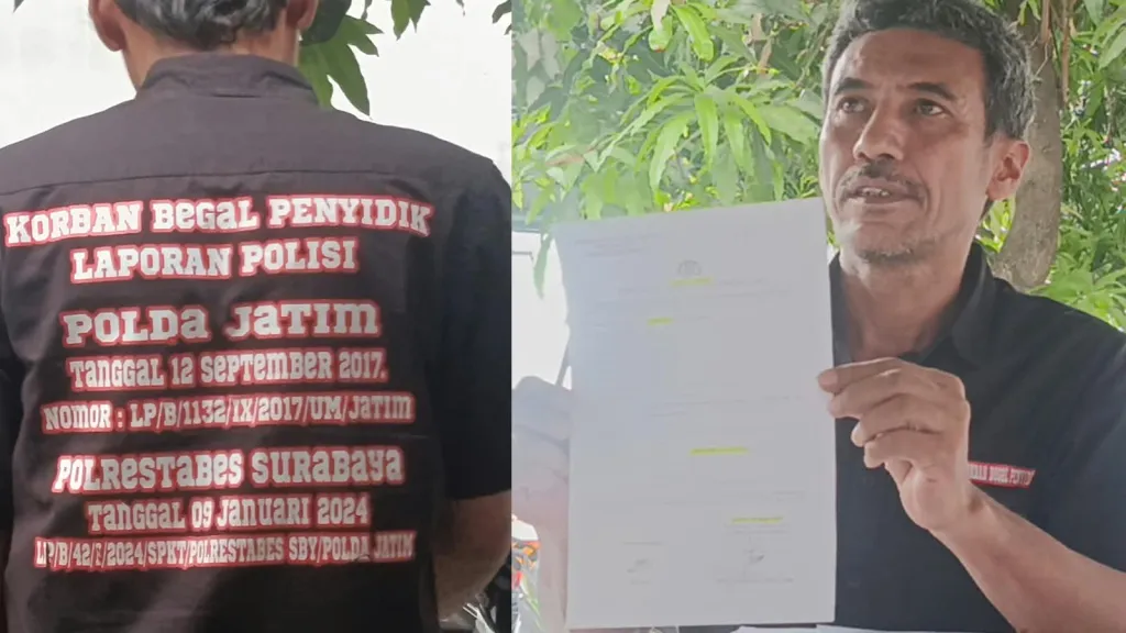Pakai Kemaja Bertulisan Kritik Pedas , Terkait Adanya Dugaan Janggal Laporan Dihentikan