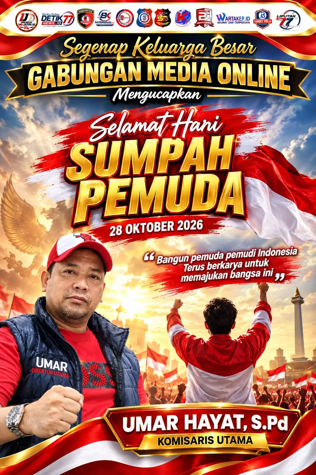 Umar Hayat Komisaris Utama 13 Media Online Sekaligus Ketua Umum KWI: Sumpah Pemuda Mengajarkan Toleransi dan Persatuan