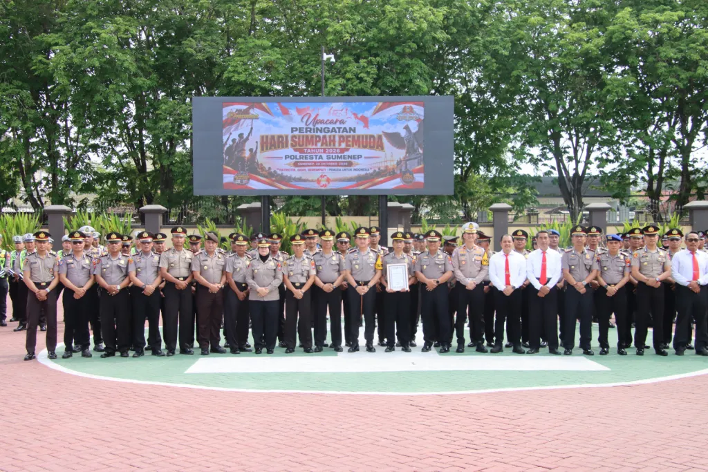 Pimpin Upacara Hari Sumpah Pemuda ke-98, Kapolresta Sumenep Tekankan Semangat Nasionalisme dan Persatuan