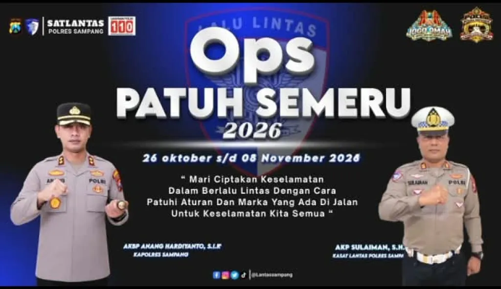 Gelar Operasi Patuh Semeru 2026, Satlantas Polres Sampang Siapkan Tilang ETLE dan Manual