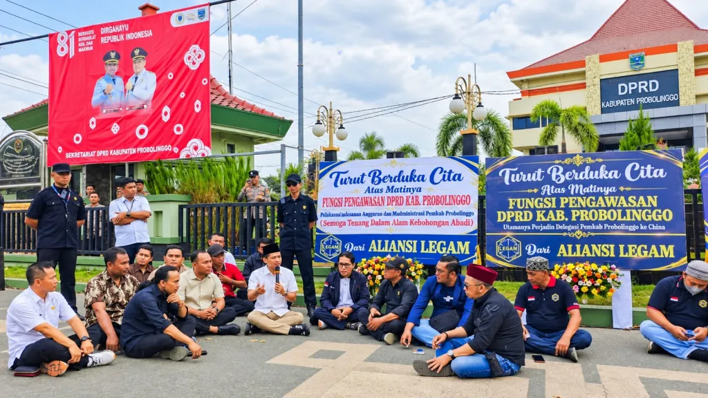 Aliansi L3GAM Gelar Tahlilan di DPRD Probolinggo, Amirul Haris Kritik Pengawasan