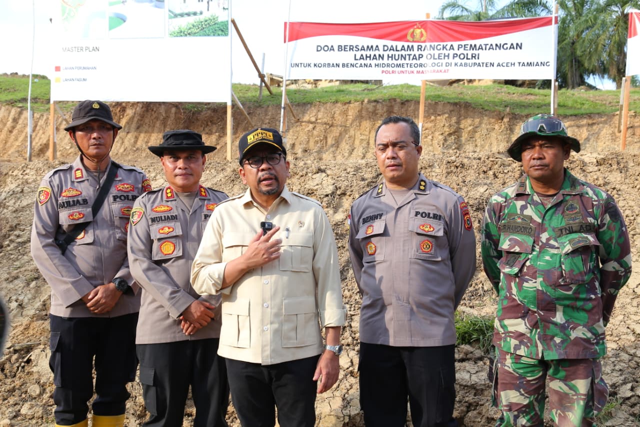 Kepala Staf Kepresidenan RI Berikan Apresiasi kepada Polri atas Pembangunan Hunian Tetap di Aceh Tamiang
