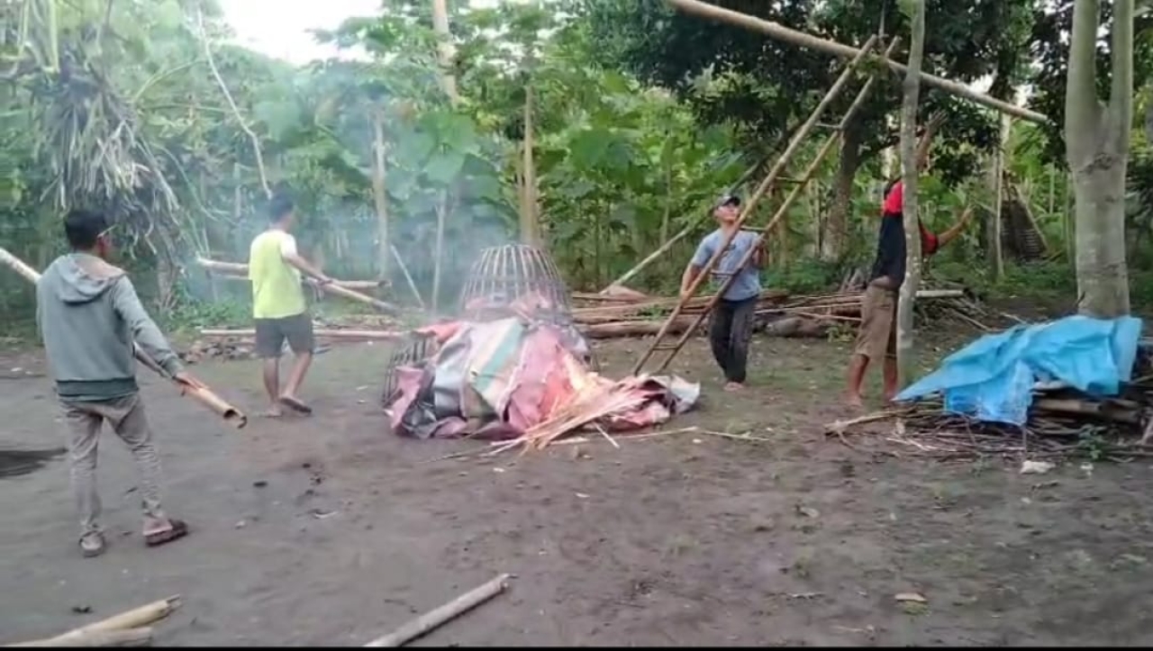 Polsek Tempeh Responsif Aduan Masyarakat, Diduga Perjudian Sabung Ayam Akhirnya Bakar dan di Bongkar 